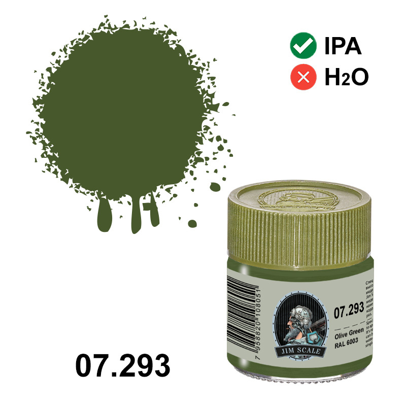 07.293 Jim Scale Olive Green alcohol paint (RAL 6003)