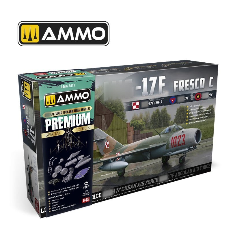 AMIG8513 Ammo Mig 1/48 Советский истребитель MiGG-17F / LIM-5 Польша-Куба-Ангола (Premium Edition)