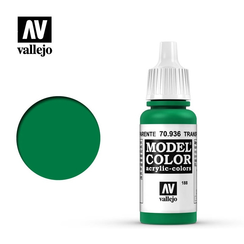 70936 Vallejo acrylic Paint `Model Color` Transparent Green