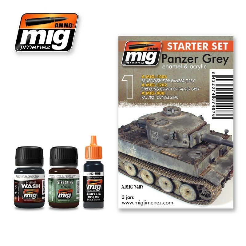 AMIG7407 Ammo Mig Panzer Grey Zvezdater Set