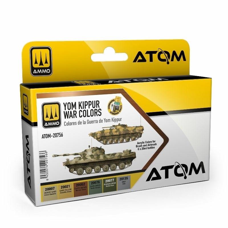 ATOM20756 AK Interactive Набор ATOM цвета Войны судного дня / Yom Kippur War Colors