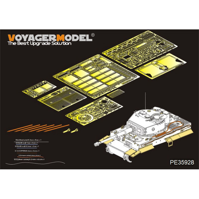 PE35928 Voyager Model 1/35 Photo Etching for German Tiger I Late Version