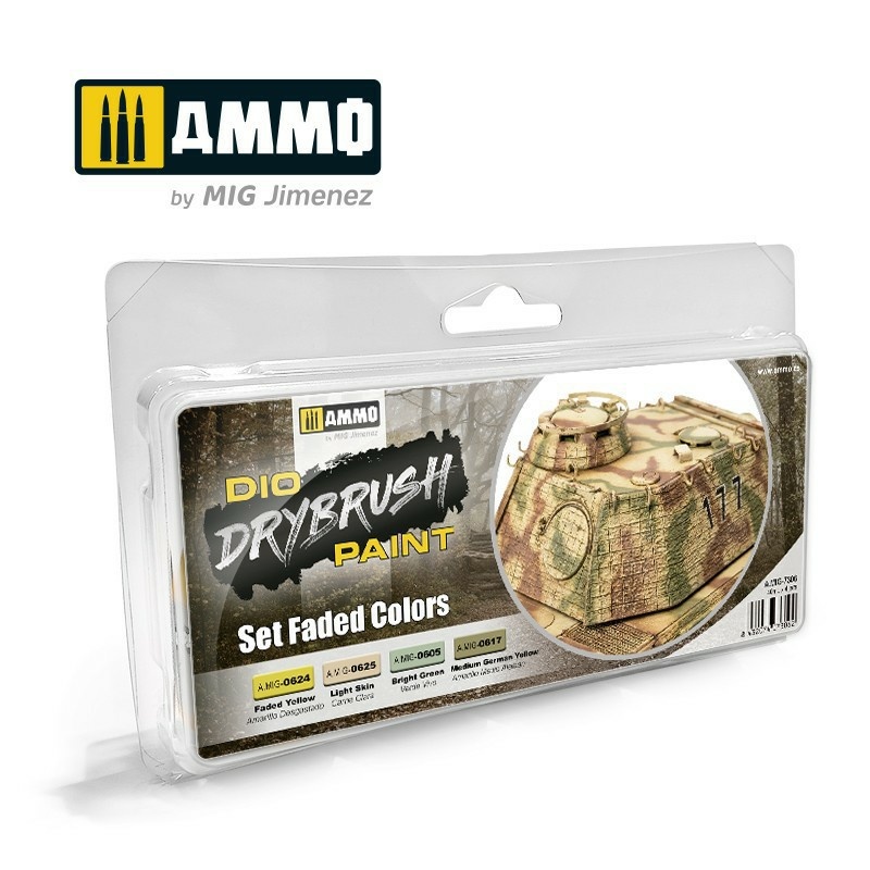 AMIG7306 Ammo Mig Paint Set DRYBRUSH Faded Colors Set
