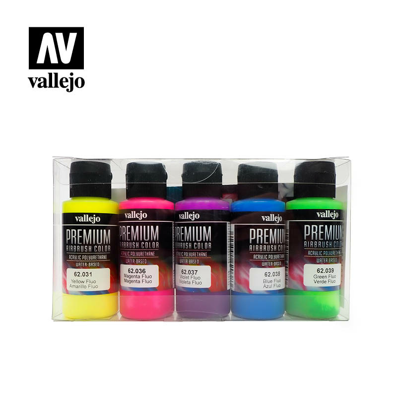 62102 Vallejo fluorescent paint Set Vallejo Premium/5*60 ml. :: Paints ::  Vallejo :: Color sets