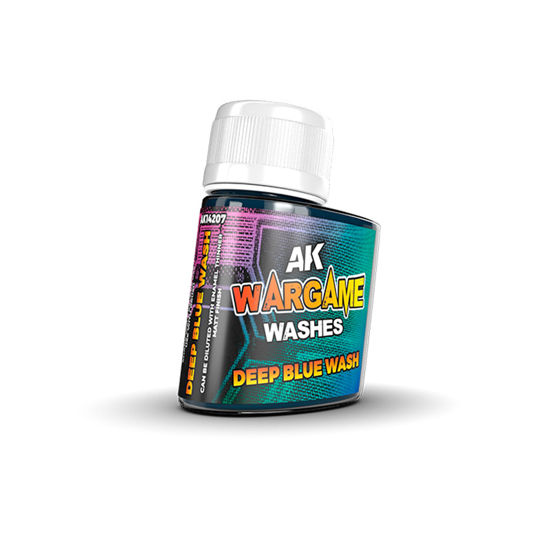 AK14207 AK Interactive Смывка Wargame Тёмно-синяя / DEEP BLUE WASH – WARGAME SERIES