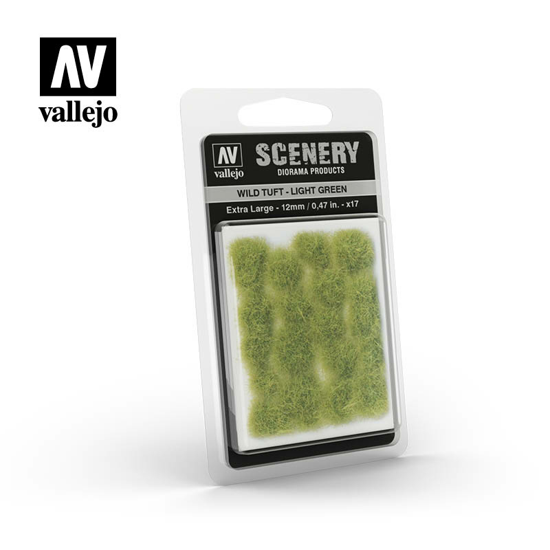 SC426 Vallejo Пучки травы светло-зеленые 12 мм / Wild Tuft – Light Green 12 mm