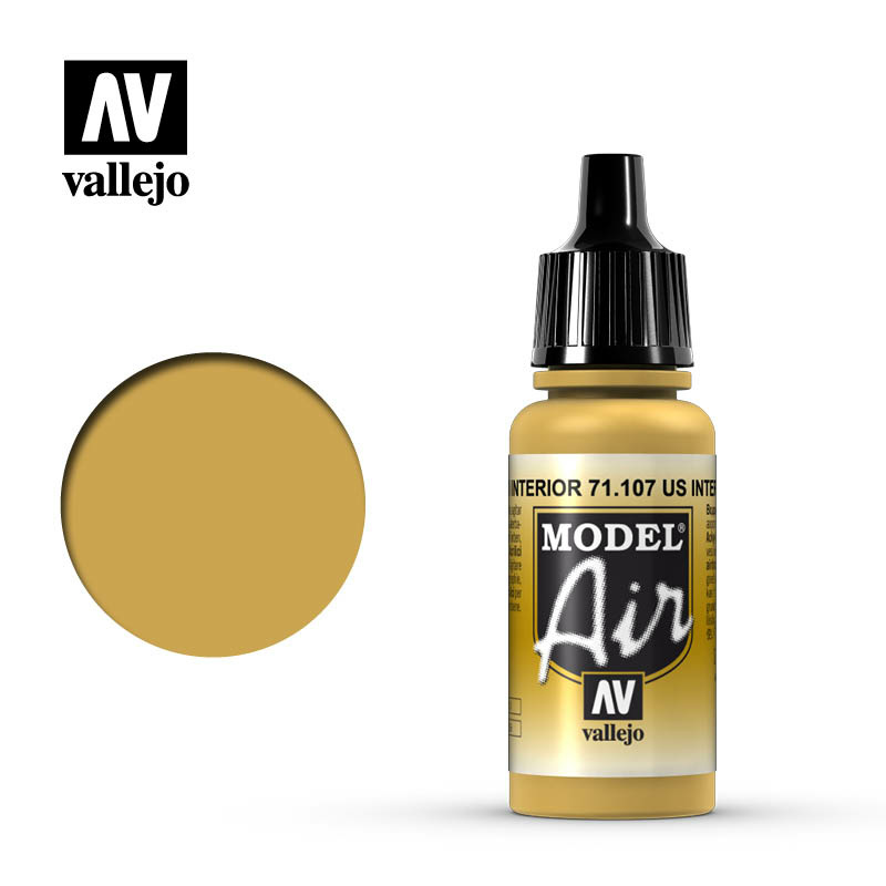 71107 Vallejo acrylic Paint `Model Air` US Interior Yellow