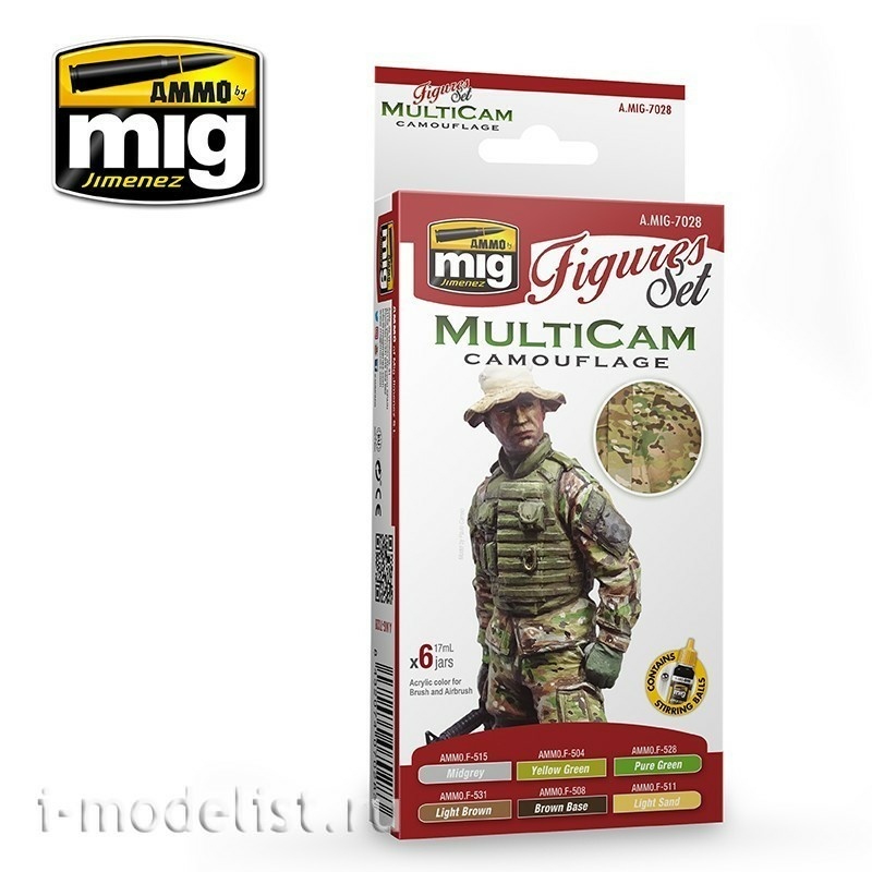 AMIG7028 Ammo Mig acrylic paint Kit Camouflage MultiCam