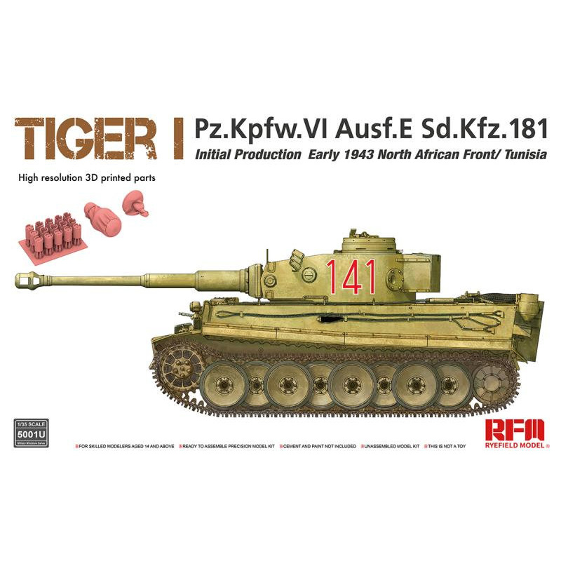 RM-5001U Rye Field Model 1/35 Tiger I in Tunisia, early, pre-production