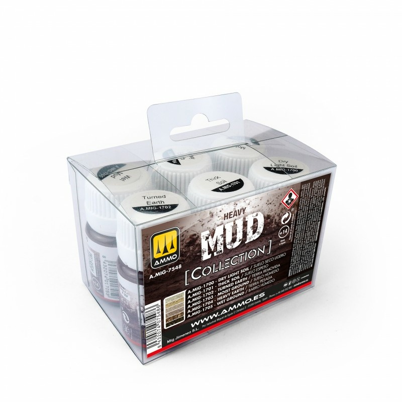 AMIG7548 Ammo Mig Набор смесей для paint AMMO Collections: Heavy Muds (6 шт.)