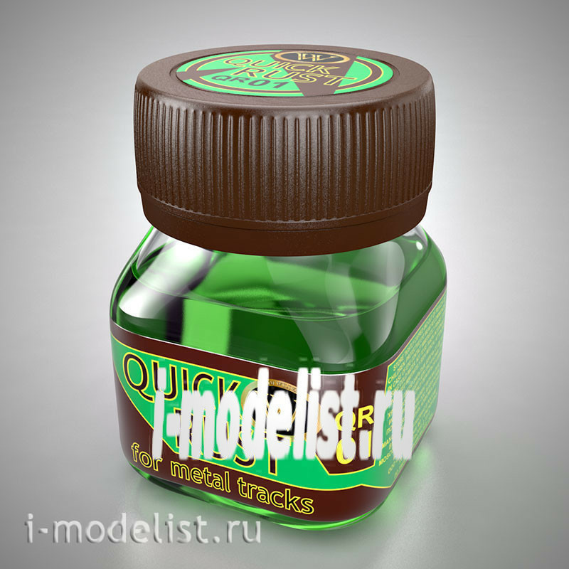 QR-01 Wilder Quick Rust is Applied to quickly produce the effect of dark rust on friulmodel metal tracks.