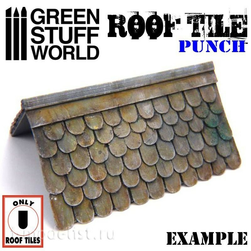 1417 Green Stuff World Roof Creation Tool / Miniature ROOF TILE Punch