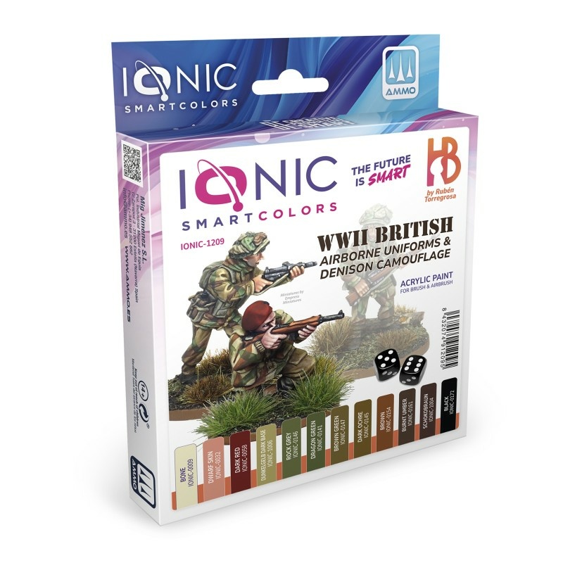 IONIC-1209 Ammo Mig Набор красок IONIC Камуфляж британской армии Второй мировой и десантный камуфляж Denison / WWII British Camouflage & Airborne Denison