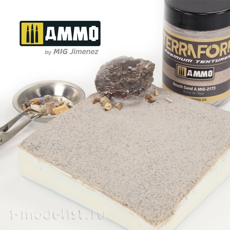 AMIG2173 Ammo Mig Акриловая текстура IONIC DRYBRUSH Пляжный песок / Beach Sand