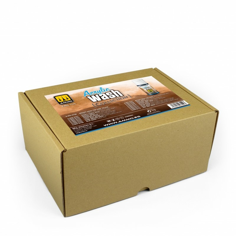 AMIG7552 Ammo Mig Набор акриловых смывок AMMO Collections: Acrylic Wash (15 шт.)