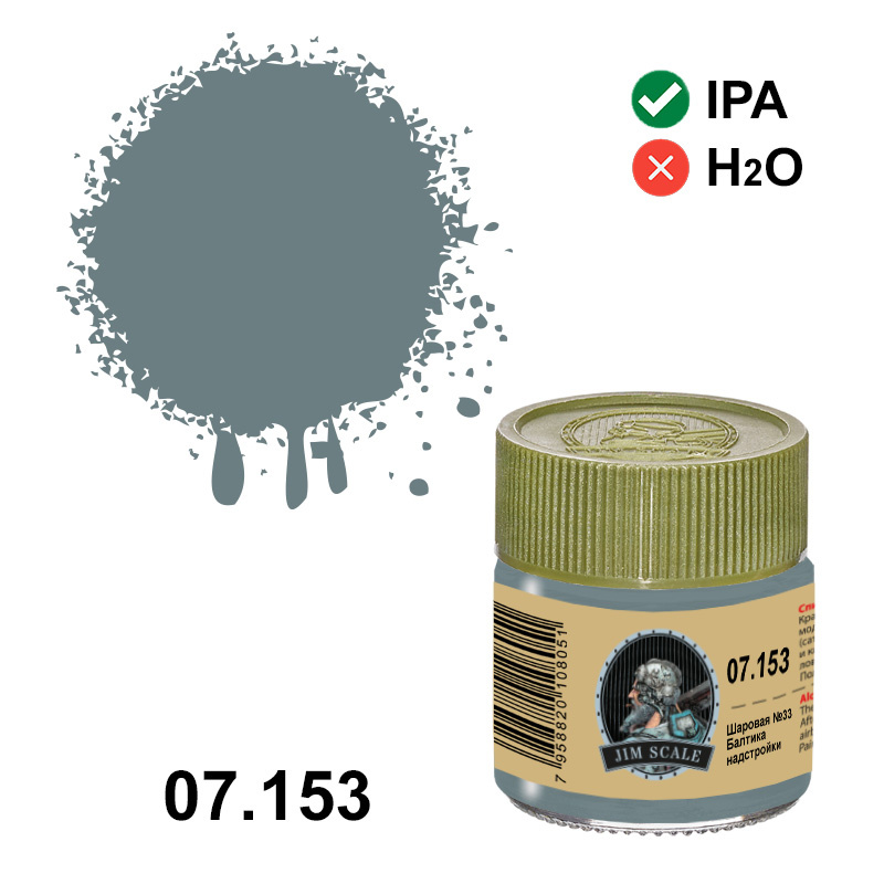 07.153 Jim Scale Alcohol paint Ball color No.33 (Baltic/superstructures)