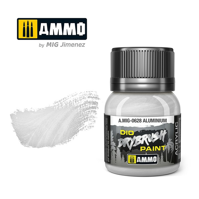 AMIG0628 Ammo Mig Paint for Dry brush technique DRYBRUSH Aluminum