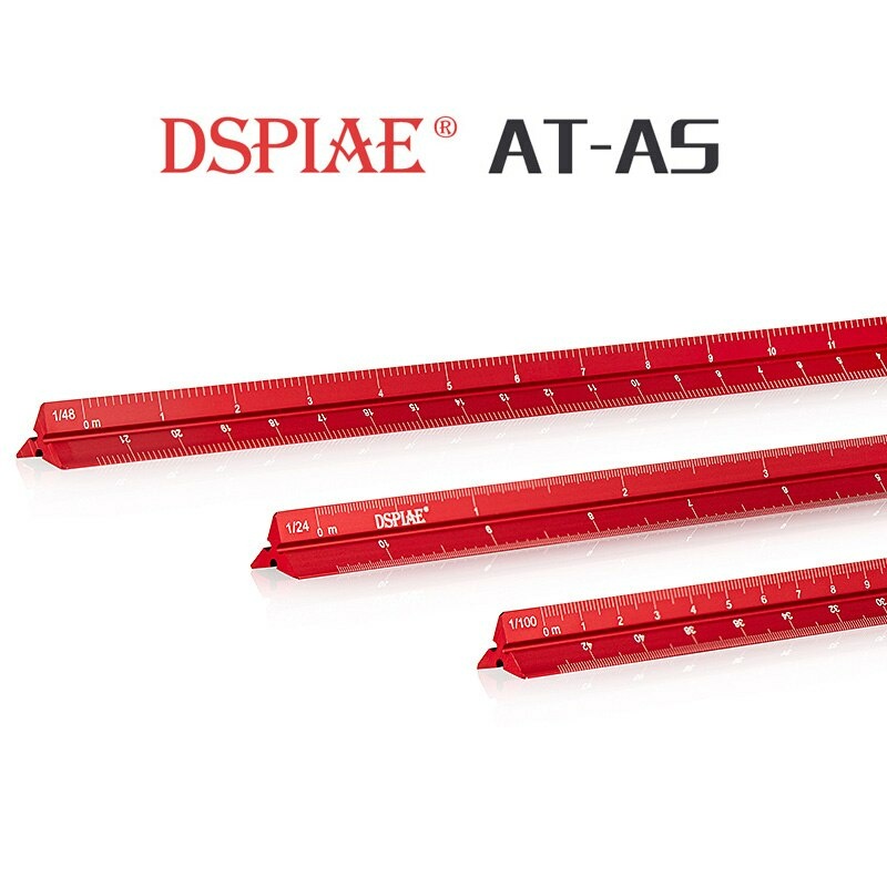 AT-AS DSPIAE Aluminum alloy ruler, 6 scales
