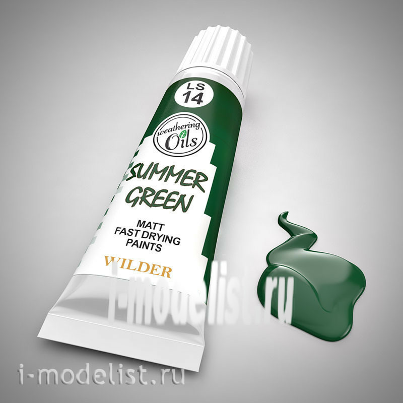 LS-14 Wilder GREEN SUMMER. Paint special quick-drying, based on linseed oil. Volume: 20 ml. For all types of toning.