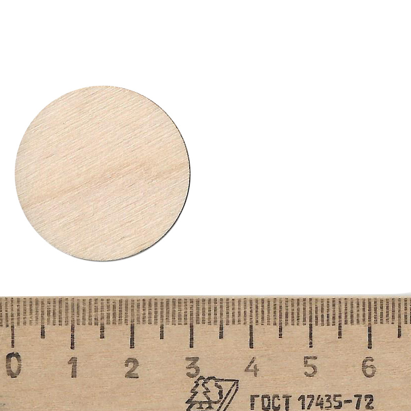 5411 Svmodel Base for miniatures, plywood 30 mm, 5 pcs