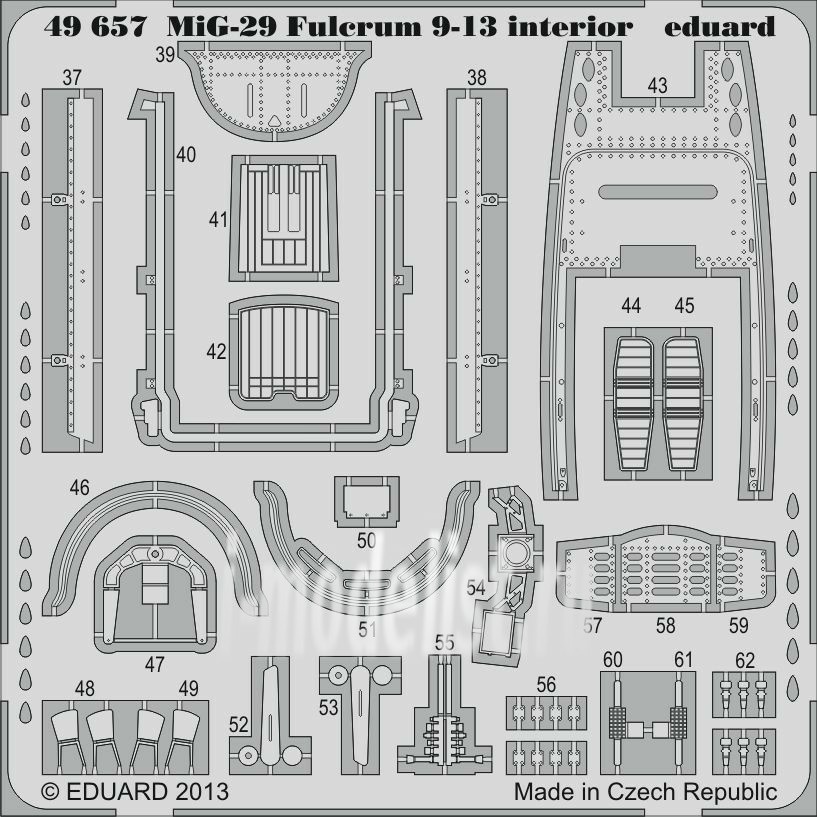 Eduard 49657 1/48 photo etched parts for MiGG-29 Fulcrum 9-13 interior S. A.