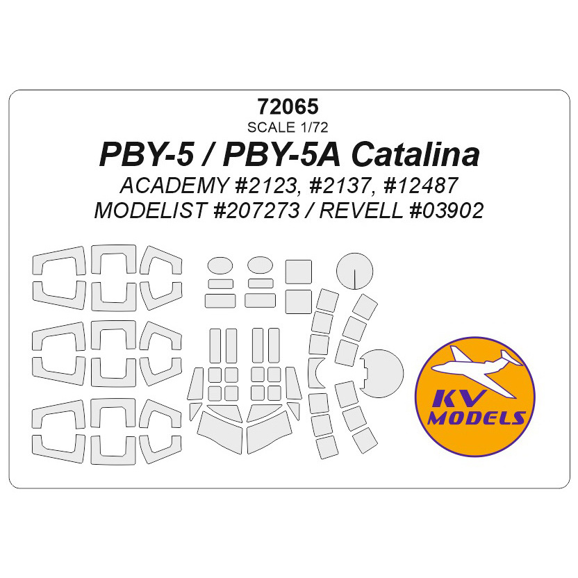 72065 KV Models 1/72 Paint Mask for PBY-5 / PBY-5A Catalina