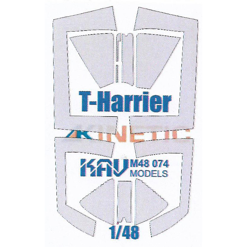 M48 074 KAV models 1/48 Paint mask for glazing T-Harrier (Kinetic)