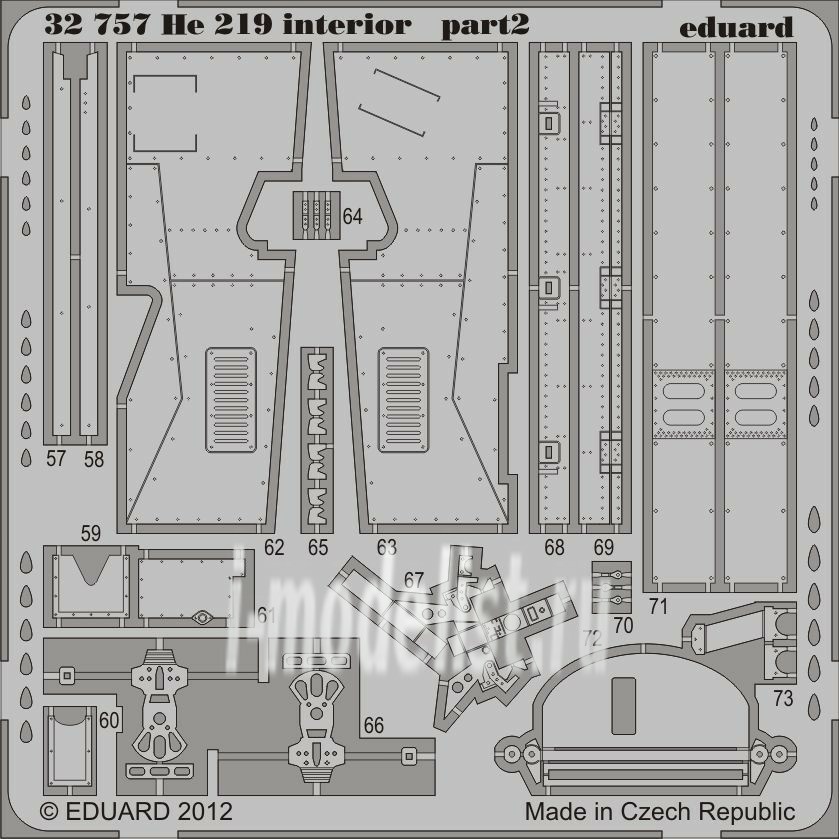 BIG3324 Eduard 1/32 a Complete set of photo-etched parts for He 219