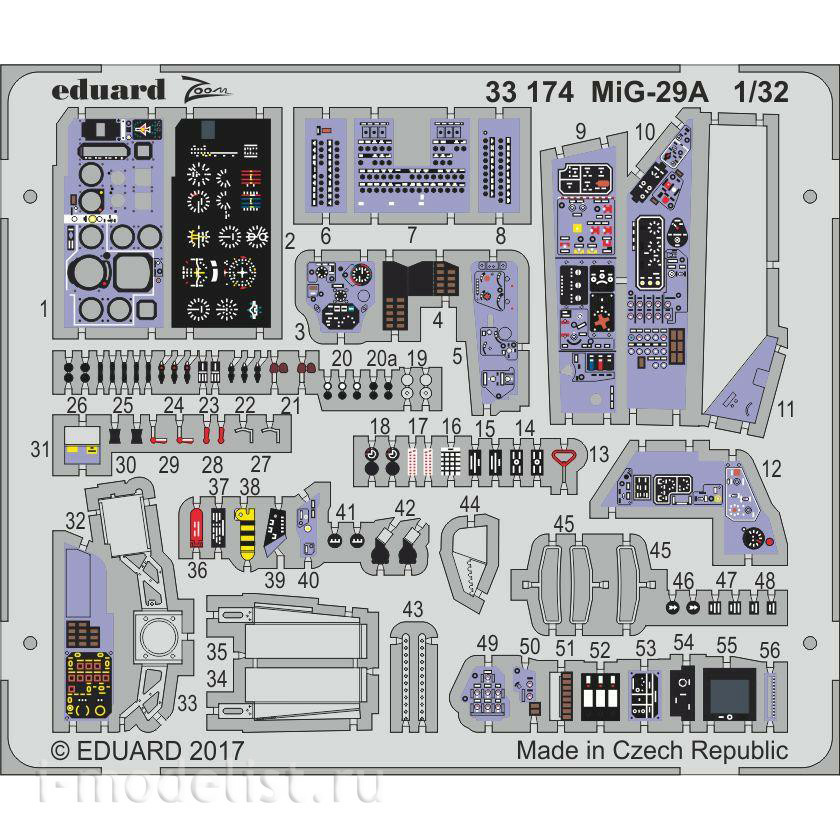33174 Eduard 1/32 Photo Etching for MiGG-29A