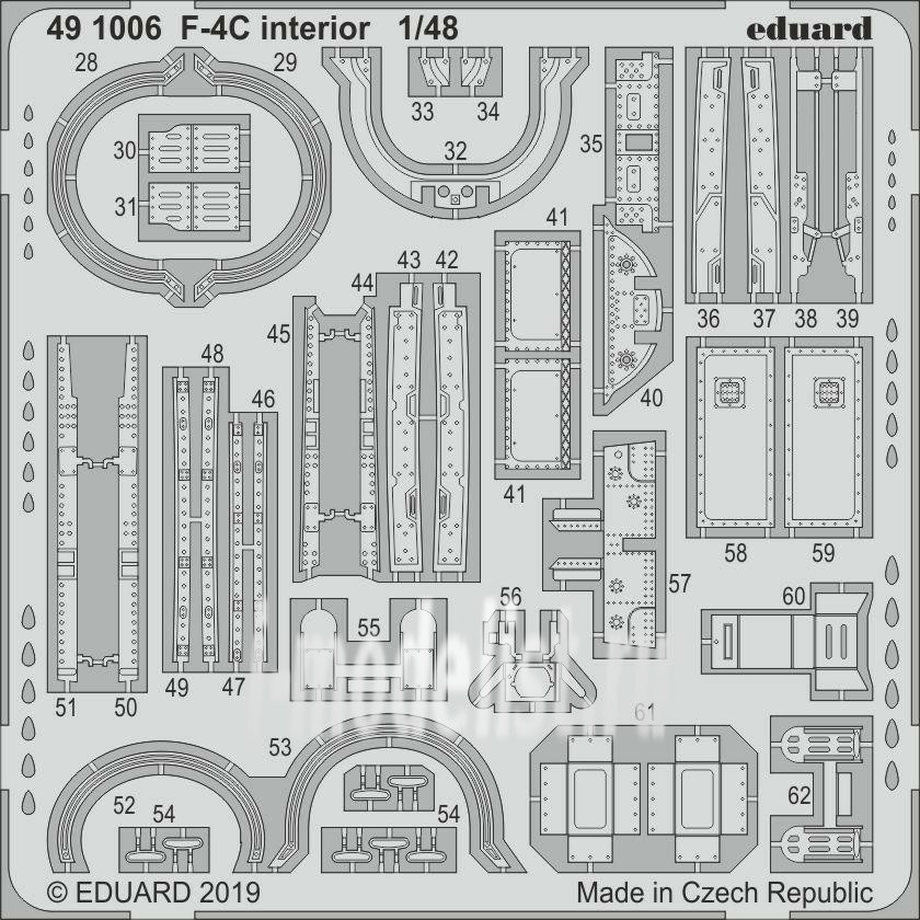 491006 Eduard photo etched parts for 1/48 F-4C interior