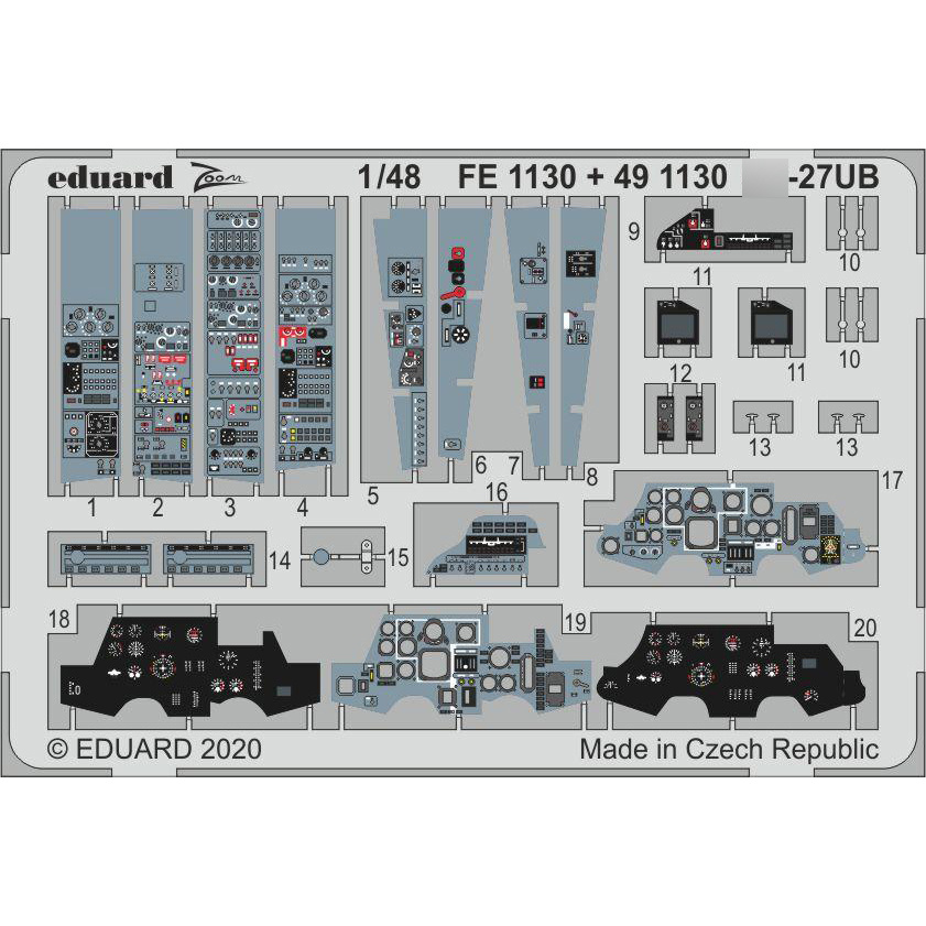 491130 Eduard 1/48 Photo Etching for С-27UB Interior