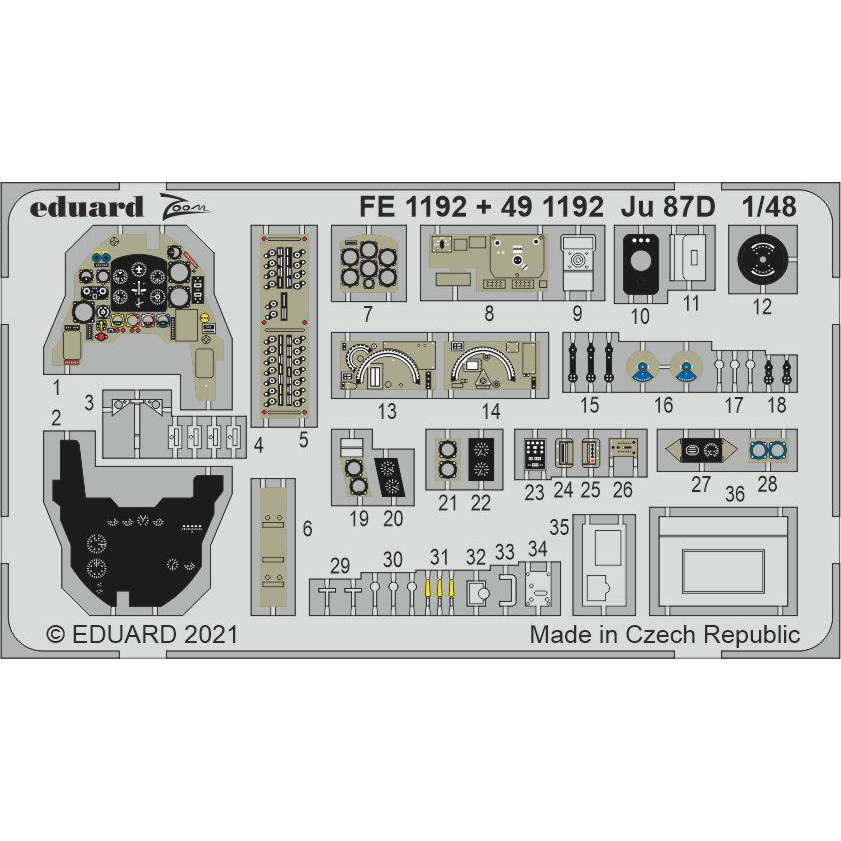 FE1192 Eduard 1/48 Photo Etching for Ju 87D