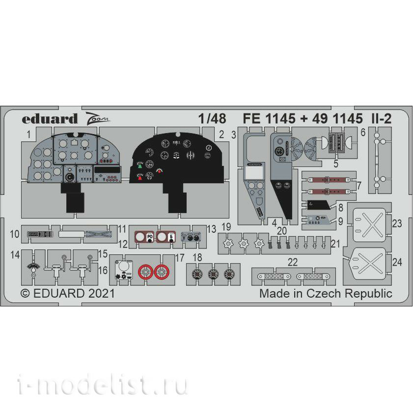 FE1145 Eduard 1/48 Photo etching for IL-2