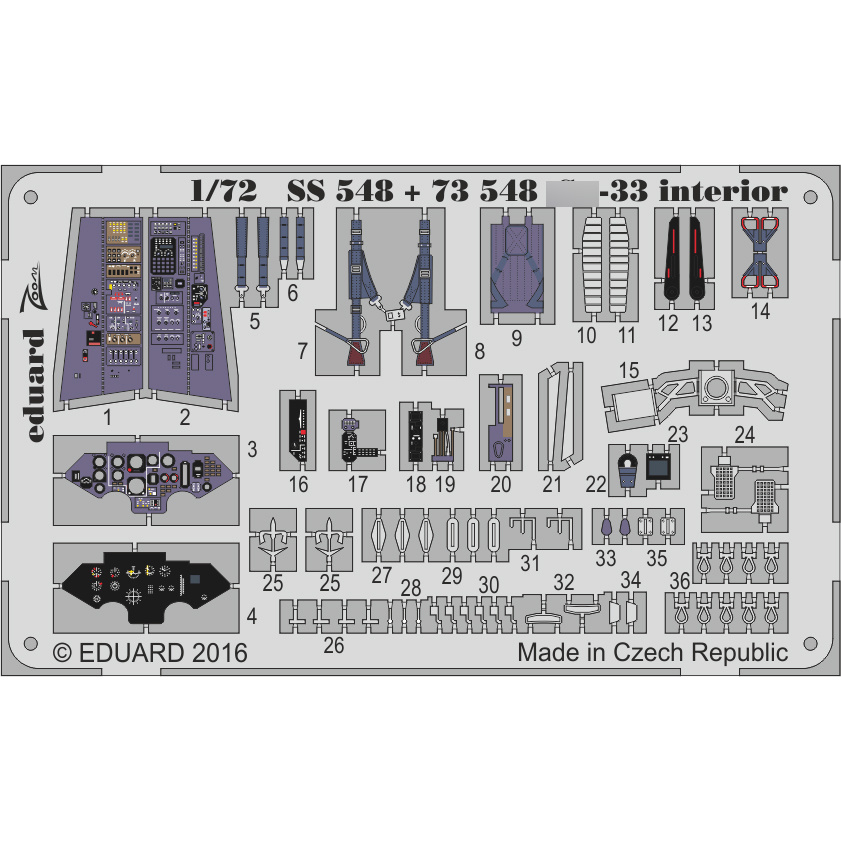 73548 Eduard 1/72 Photo Etching for С-33
