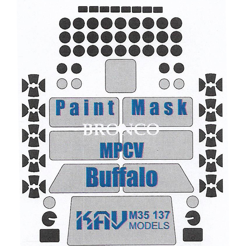 M35 137 KAV models 1/35 Paint mask for glazing Bufallo MPCV (Bronco)