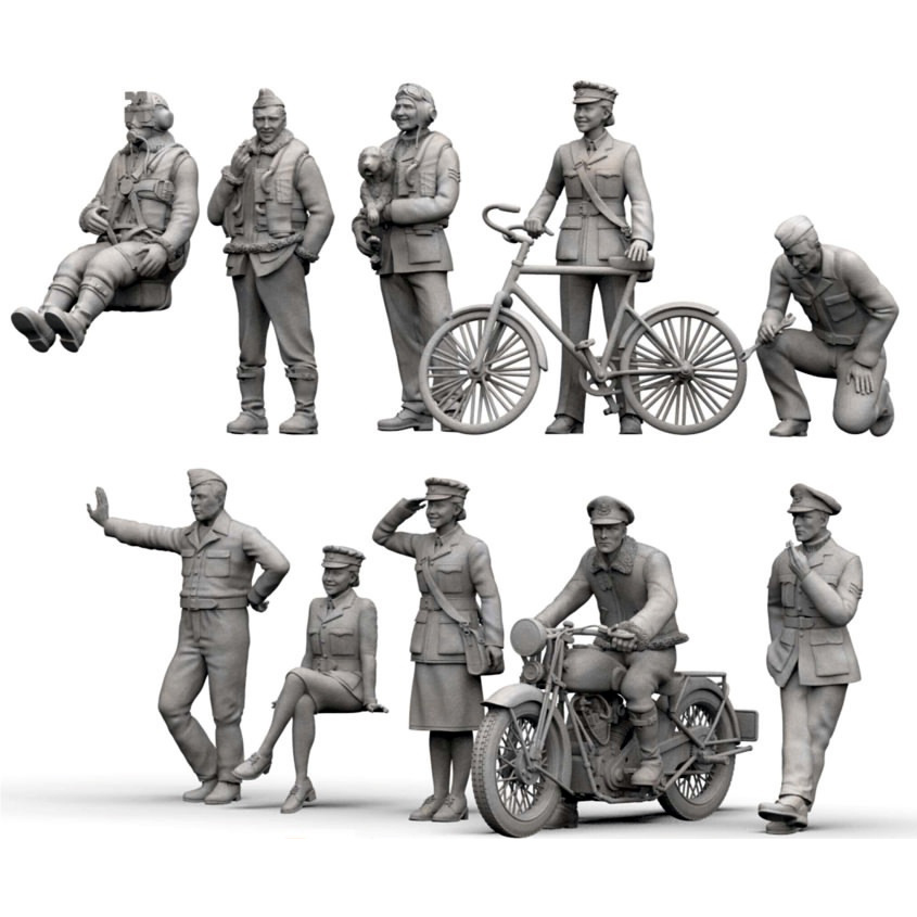 47019 SX-Art 1/48 Британские пилfromы и аэродромный персонал WWII (10 фигур)