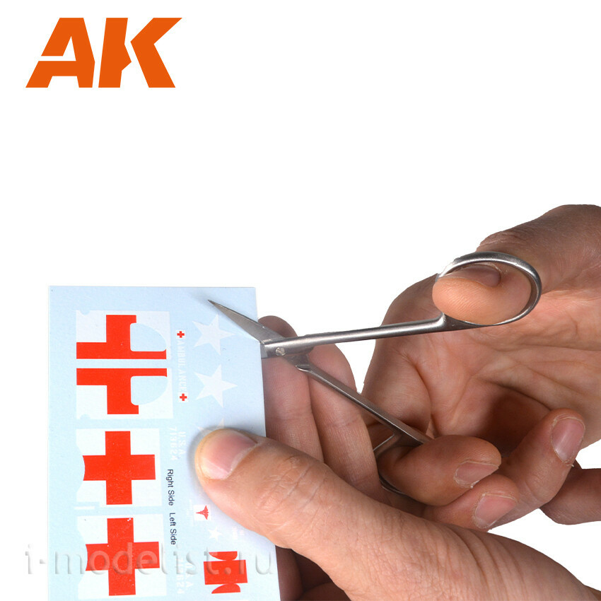AK9310 AK Interactive Ножницы прямые для декалей / Scissors Straight (Special Decals And Paper)