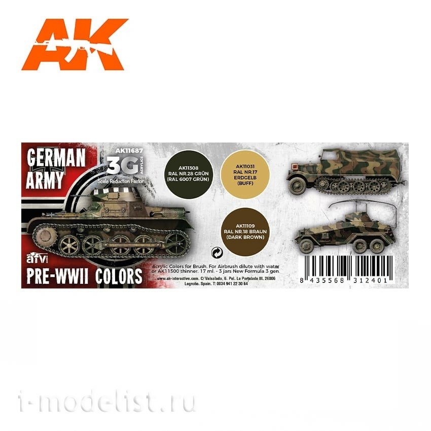 AK11687 AK Interactive Set of acrylic paints 