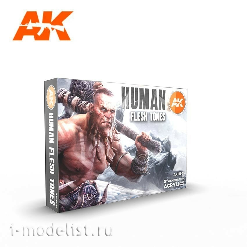 AK11603 AK Interactive set of acrylic paints Human Flesh Tones