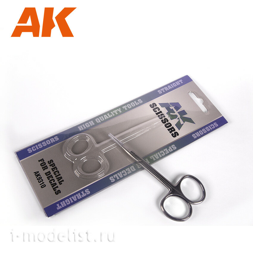 AK9310 AK Interactive Ножницы прямые для декалей / Scissors Straight (Special Decals And Paper)