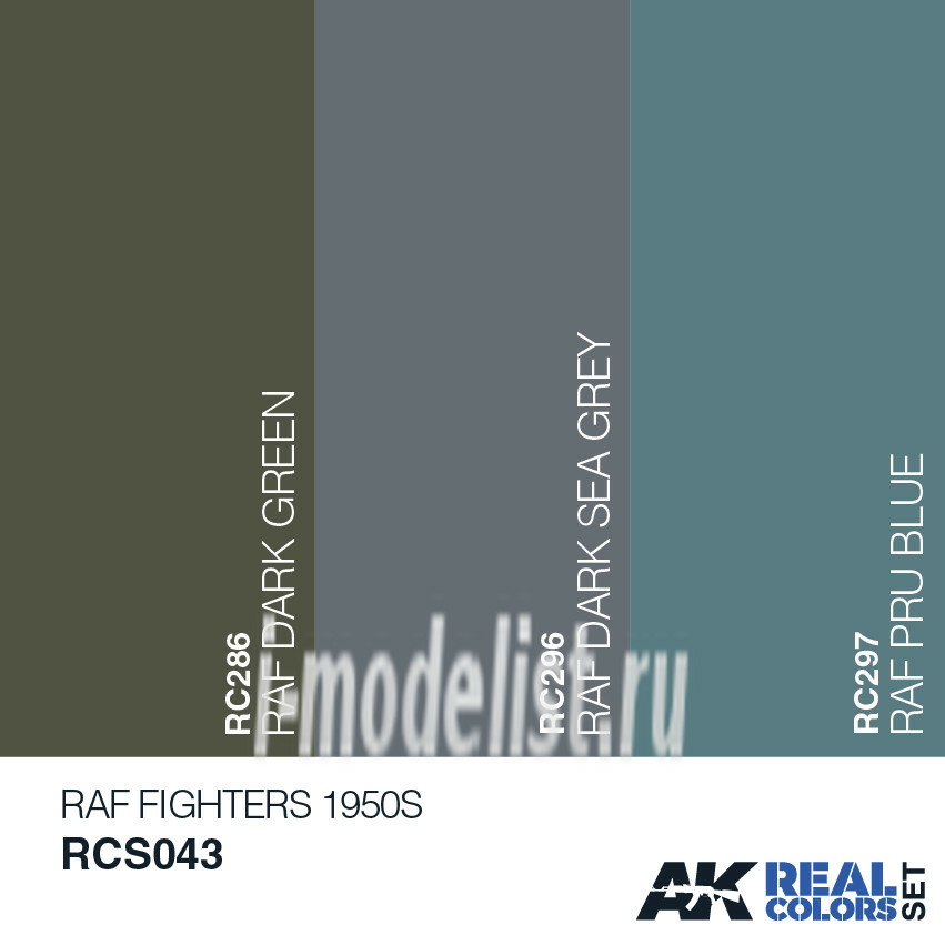 RCS043 AK Interactive Set of realistic colors RAF FIGHTERS 1950S