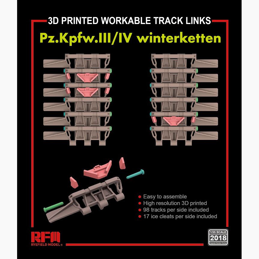 RM-2018 Rye Field Model 1/35 Working Tracks for Pz.III/IV winterketten