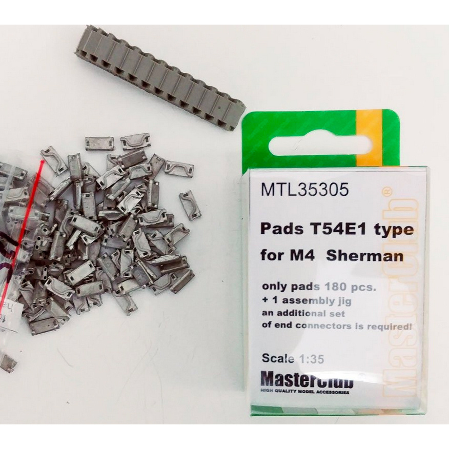 MTL-35305 MasterClub 1/35 Tracks inlaid iron T54E1 type for M4 Sherman (only 180 pads in set, end connectors required)