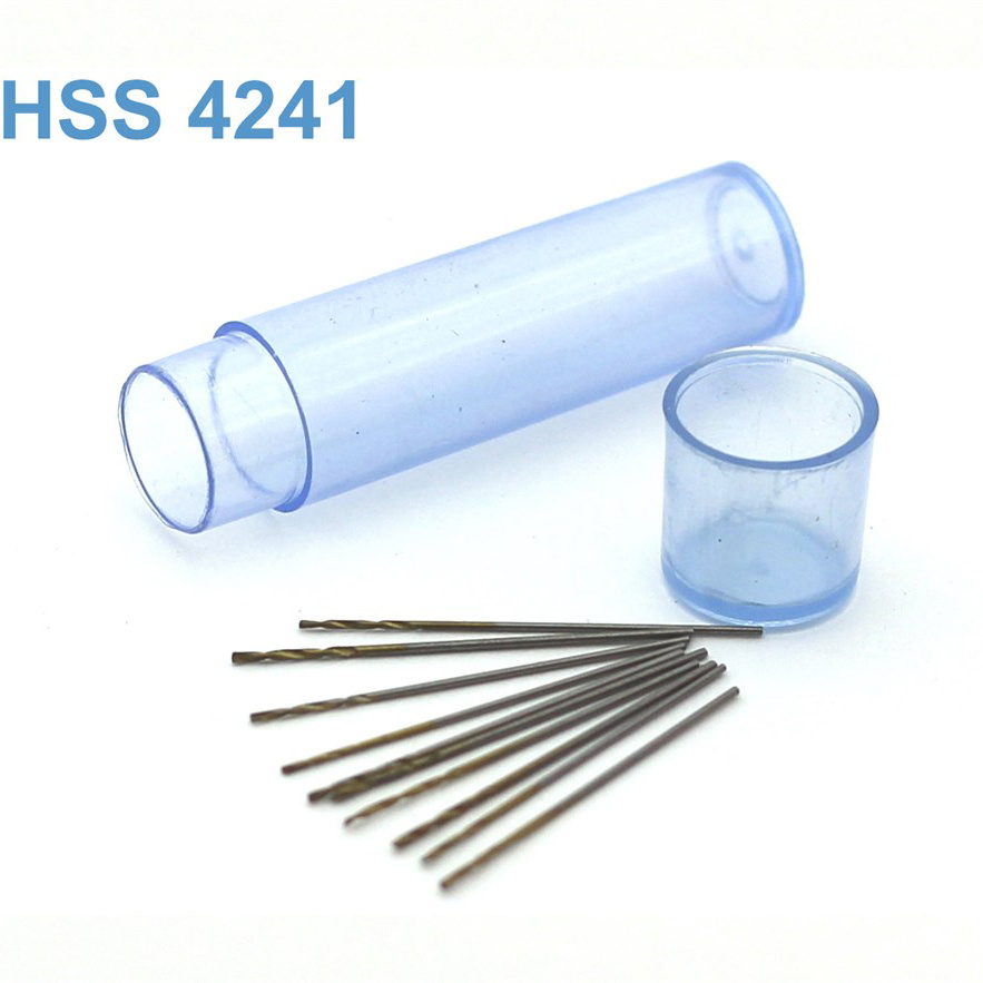 42261 JAS Mini drill HSS 4241 titanium coated d 0.6 mm 10 pcs.