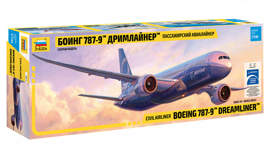 7021 Zvezda 1/144 Passenger airliner Boeing 787-9 