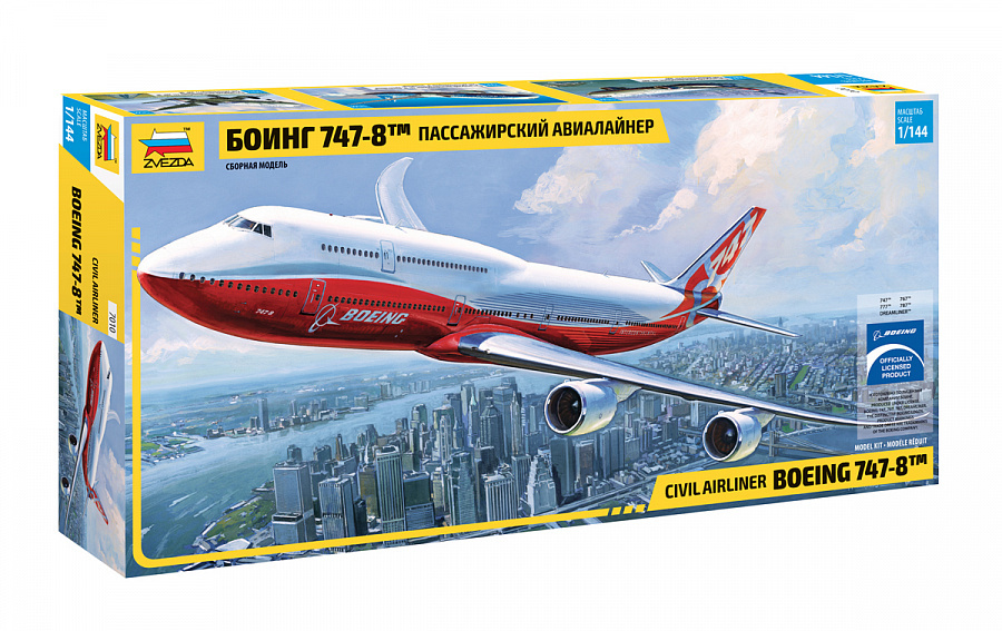 Zvezda 7021-1/144 Civil Airliner Boeing 787-9 "Dreamliner" Plastic Model Kit 