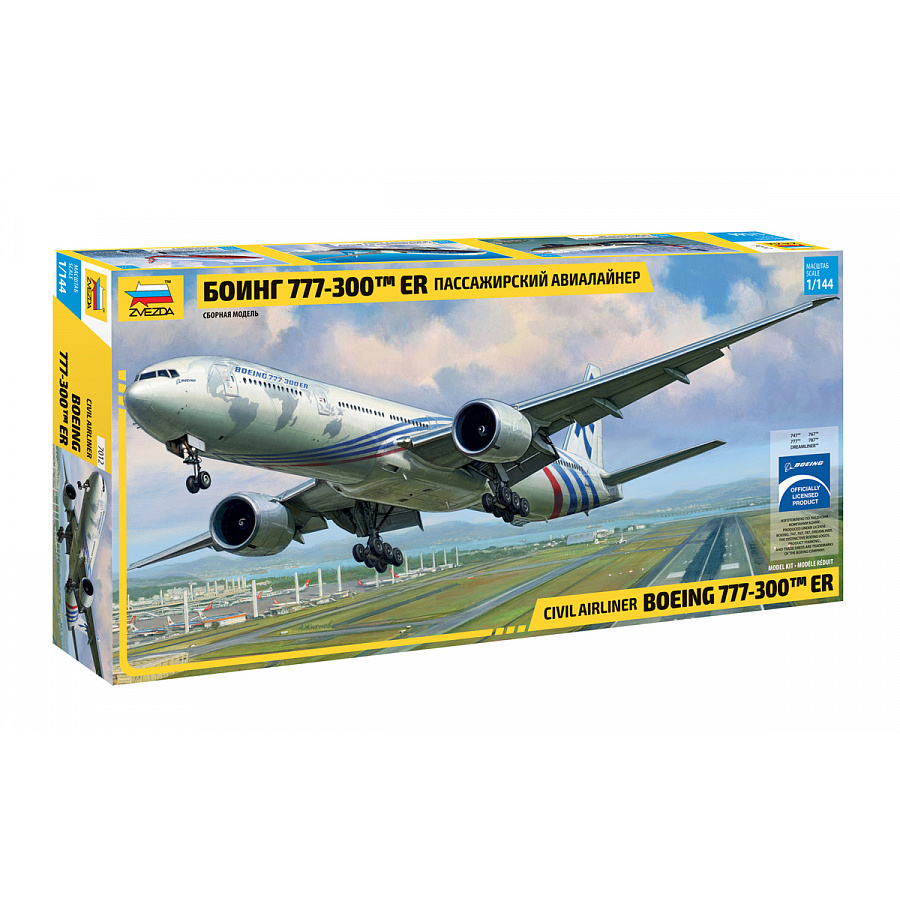 7012 Zvezda 1/144 Passenger Airliner Boeing 777-300 ER