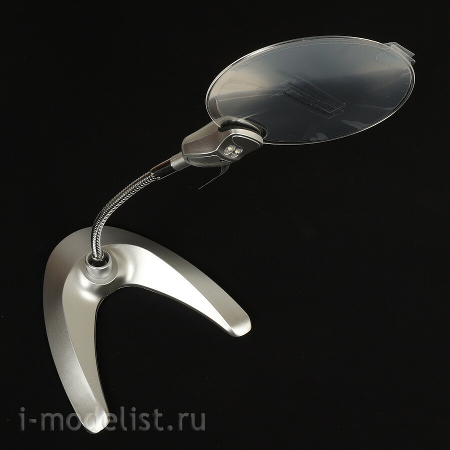 MW-2141-B MANWAH Лупа 4-кратная с подсветкой (на подставке)
