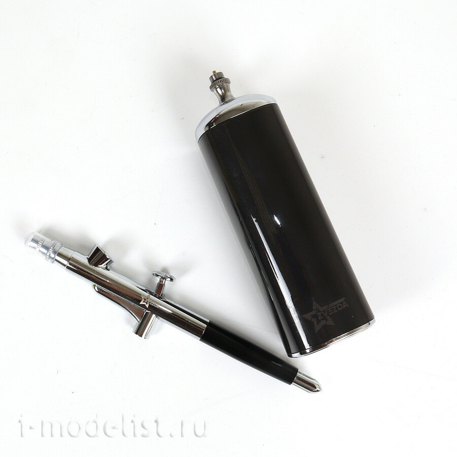 MW-9009A MANWAH Аэрограф + беспроводной портативный аккумуляторный воздушный компрессор (серебристый)