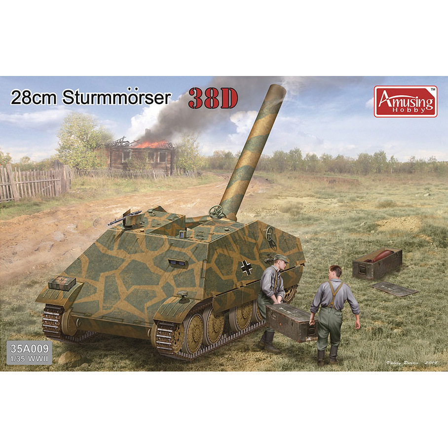 35A009 Amusing Hobby 1/35 28cm Sturmmorser 38D